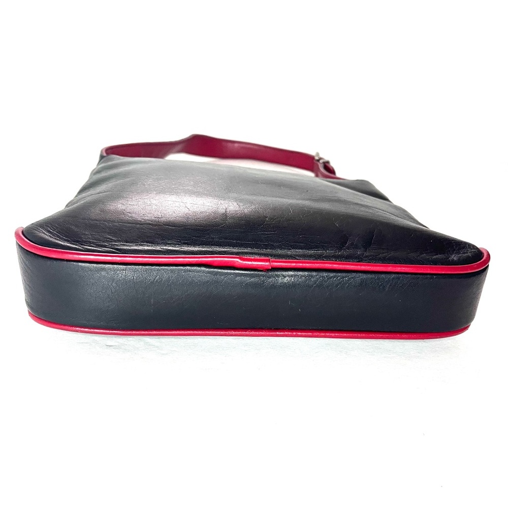 Perlina Black & Red Leather Shoulder bag /handbag - Picture 3 of 9
